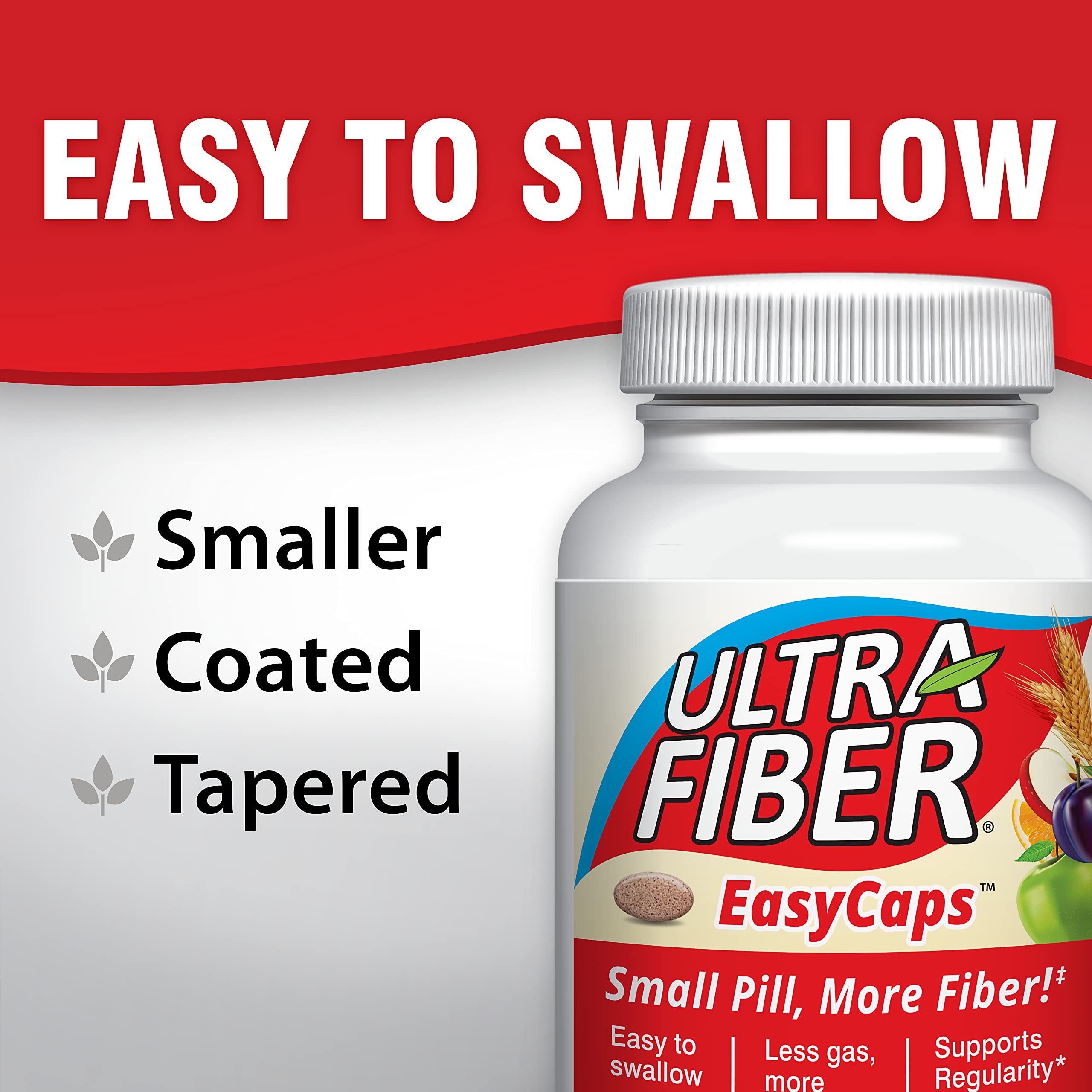 Ultra-Fiber caplets easy-swallow compact form for daily use.