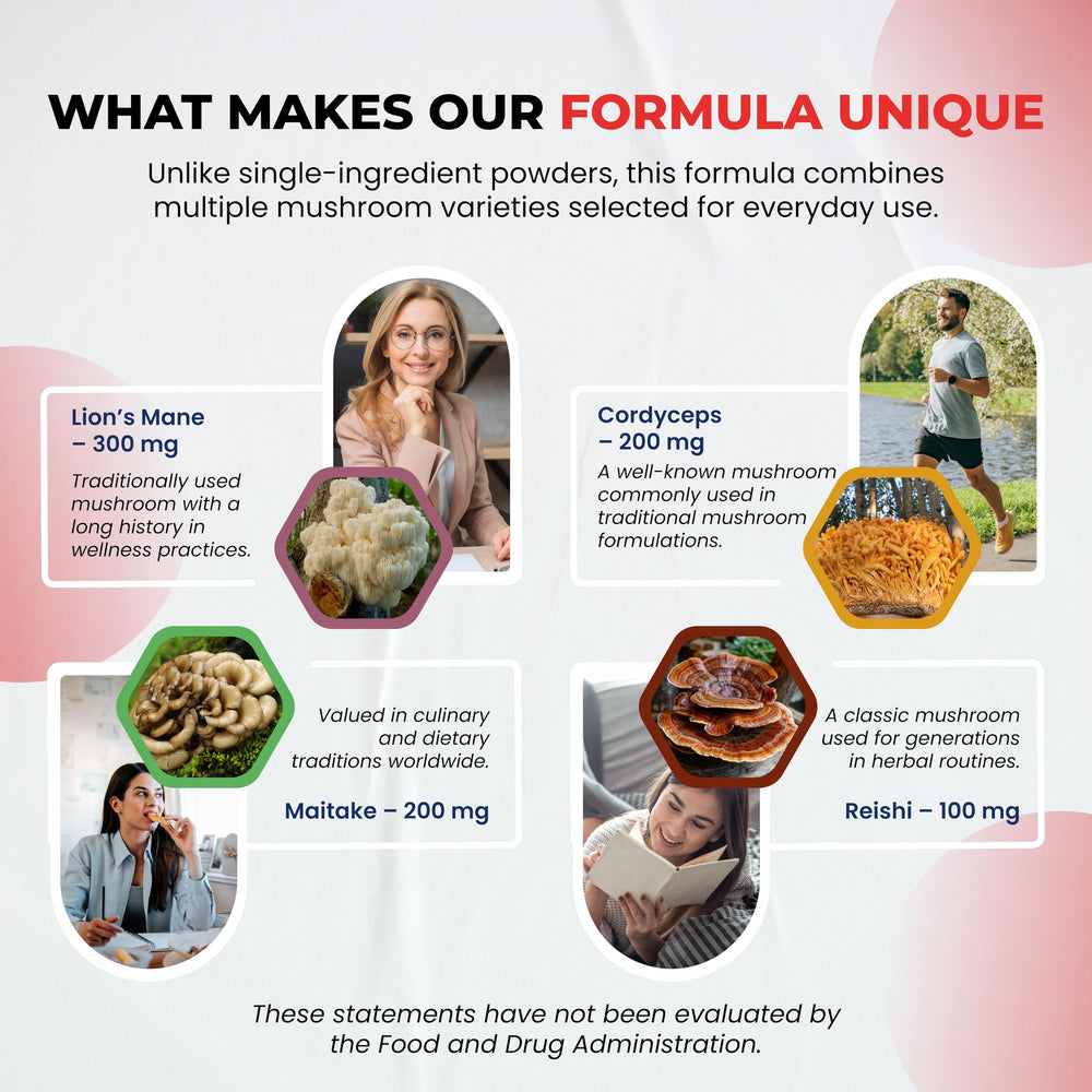 Ultra Herbs: cordyceps muestra potencia equilibrada para energía diaria.