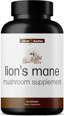 Ultra6 Lions Mane capsules bottle shows convenient daily wellness for busy adults.