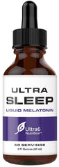 Ultra6 Melatonin Drops bottle highlighting fast-acting sleep support for adults