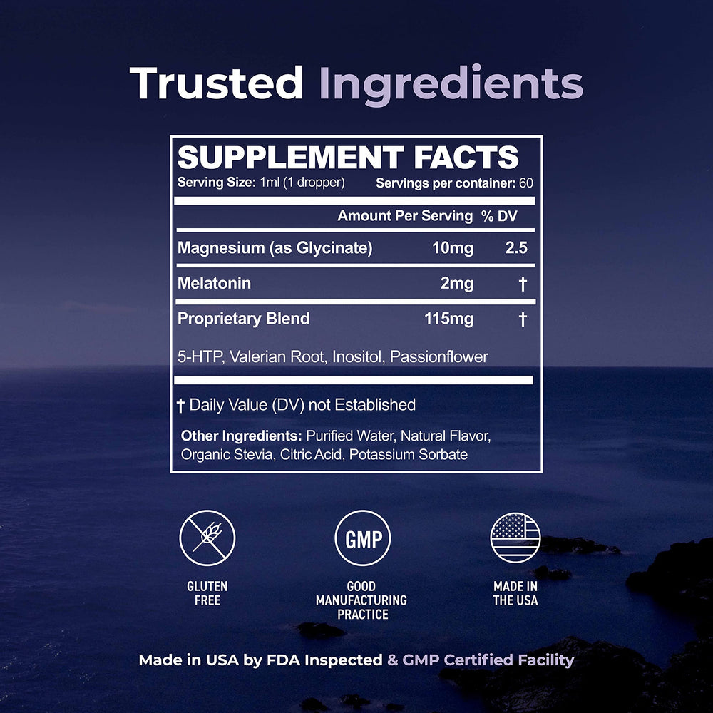 Ultra6 Melatonin Drops dispensing scene showing easy dosing and quick absorption