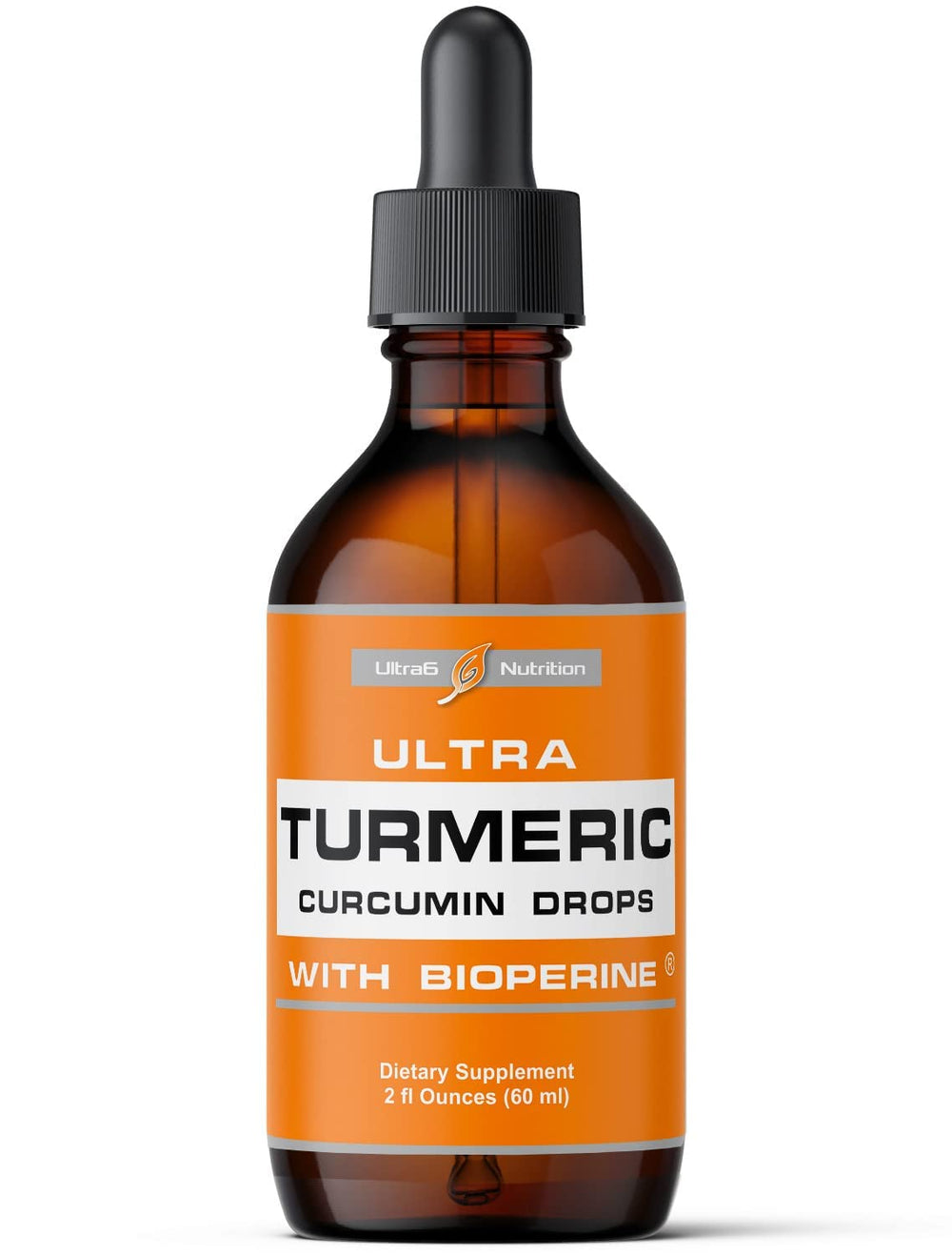 Ultra6 Nutrition liquid turmeric extract bottle with 95% curcuminoids for daily use
