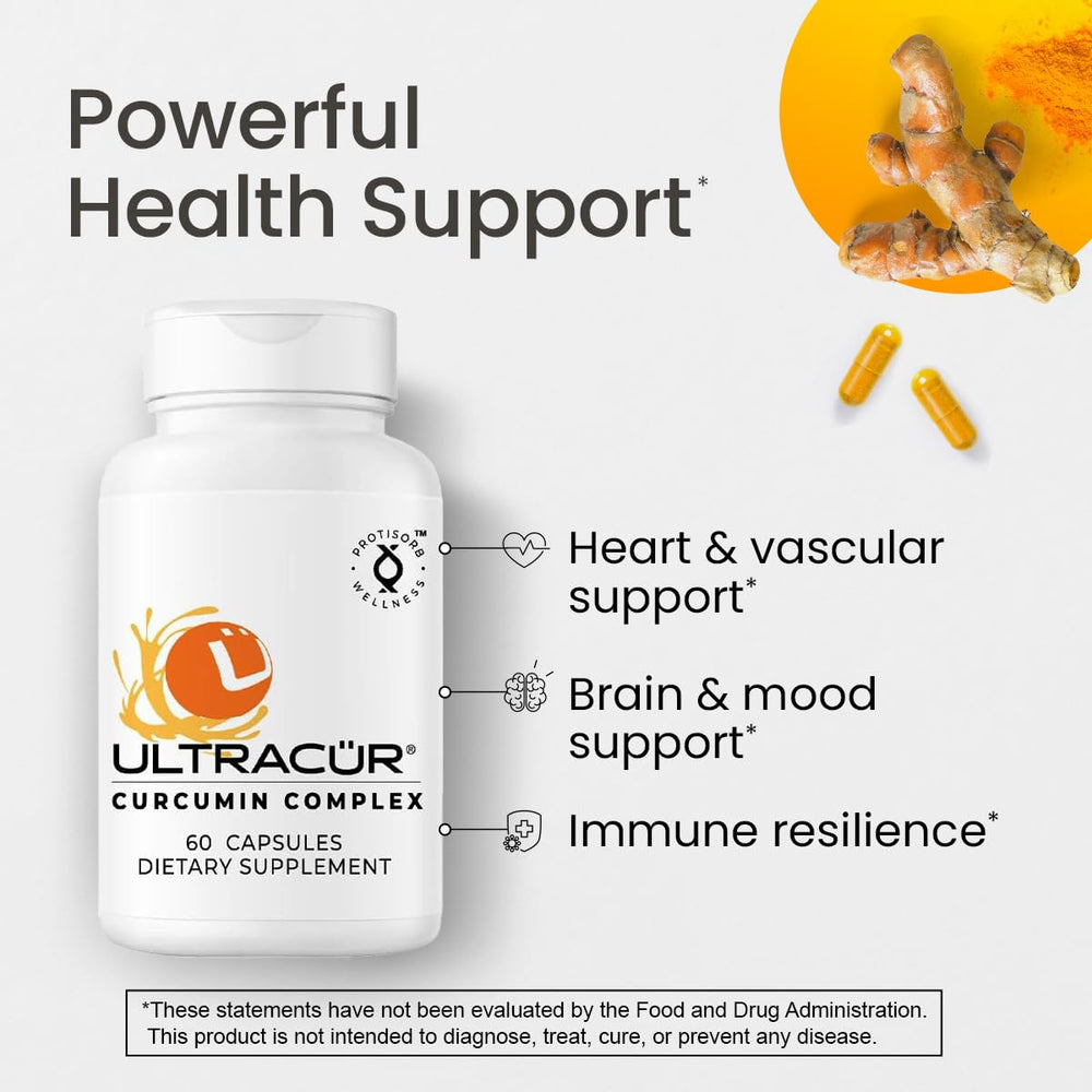UltraCur Ultracur open bottle displaying convenient vegetarian capsules