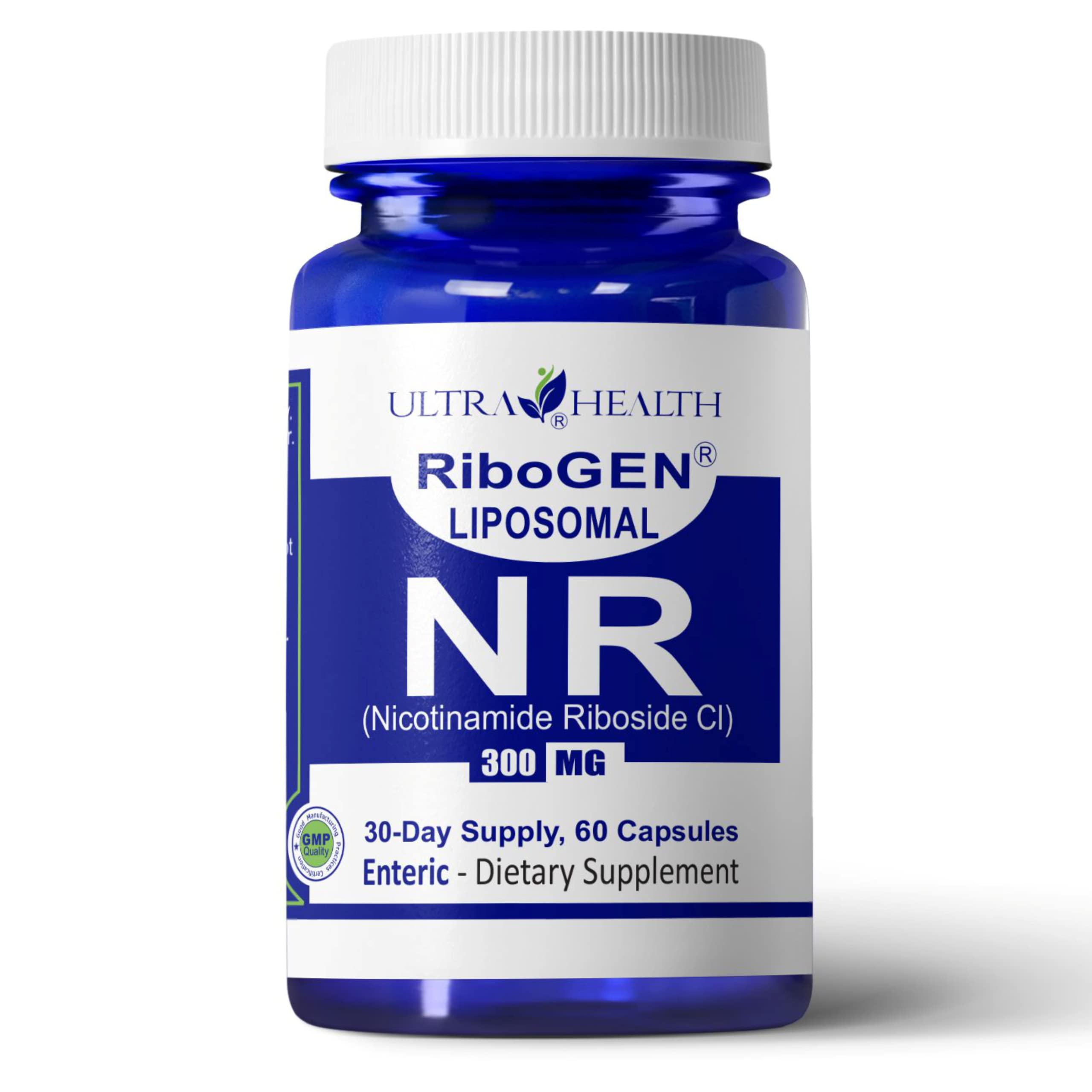 UltraHealth NR 300mg enteric capsules packshot for reliable NAD precursor support
