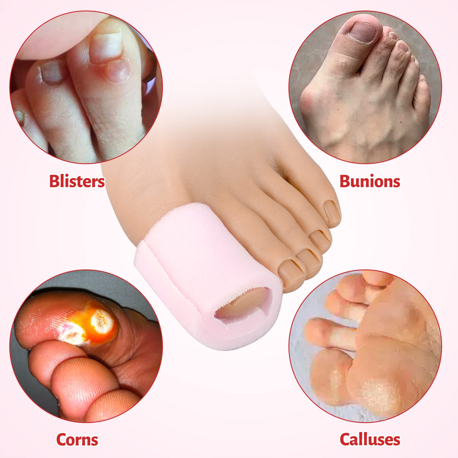 Cotton lining in Ultrassist toe sleeve wicks moisture for comfort.