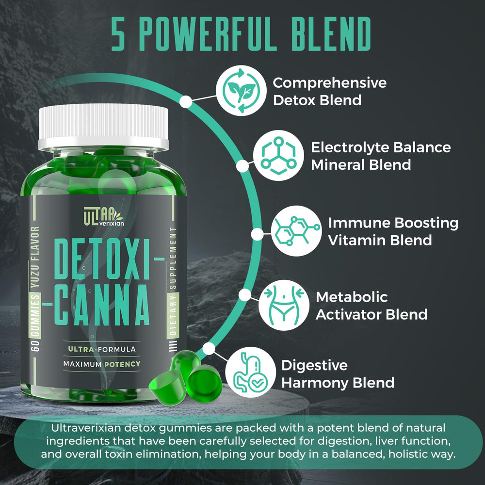 Minerals support hydration balance inside Ultraverixian detox gummies.