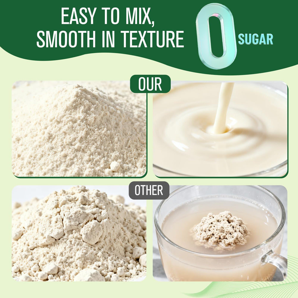 Ultraverixian sugar-free vanilla powder beside scoop and ingredients.