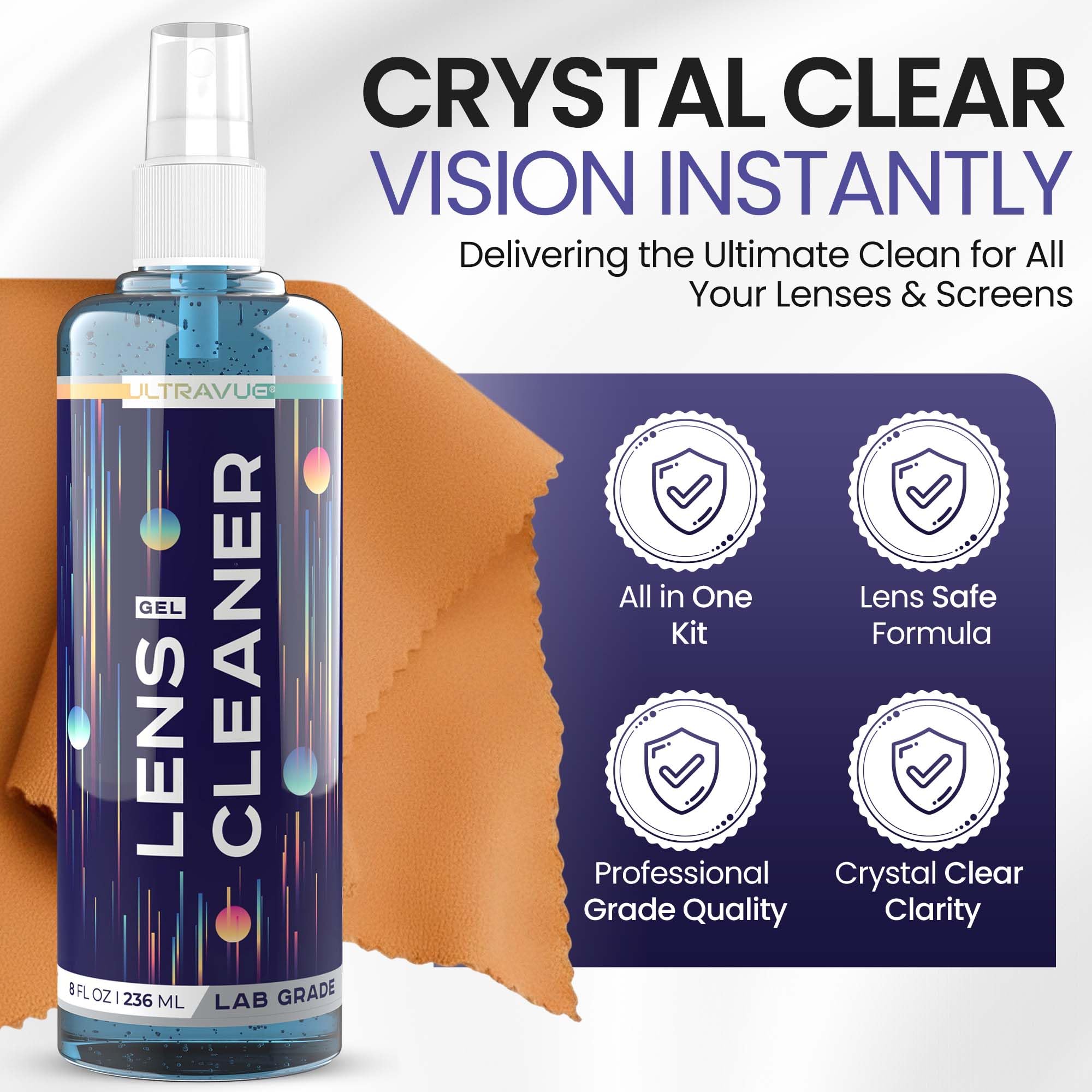 ULTRAVUE packaging image with Made in USA label and quality assurance.