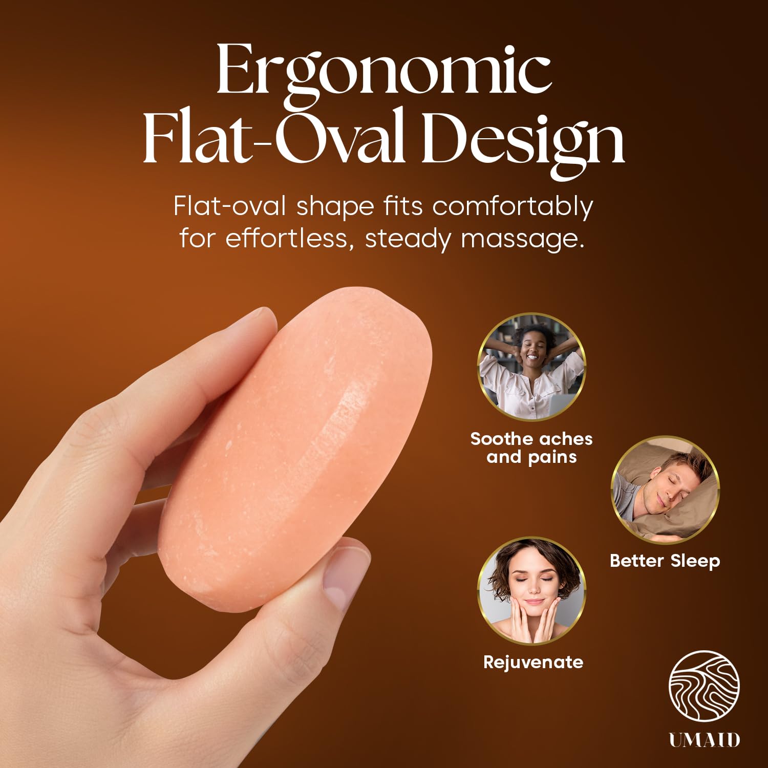 UMAID stones used dry or with oil for smooth massage and exfoliation