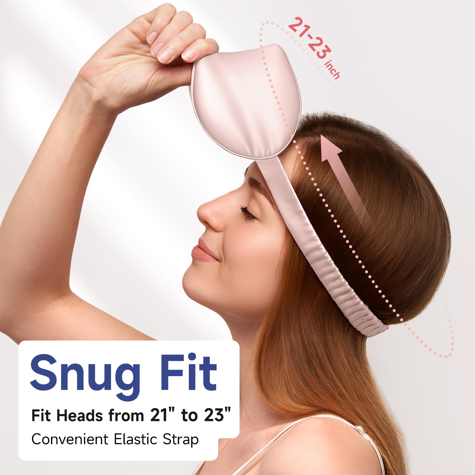 Umisleep Lightweight silk mask design highlights gentle skin contact and moisture retention