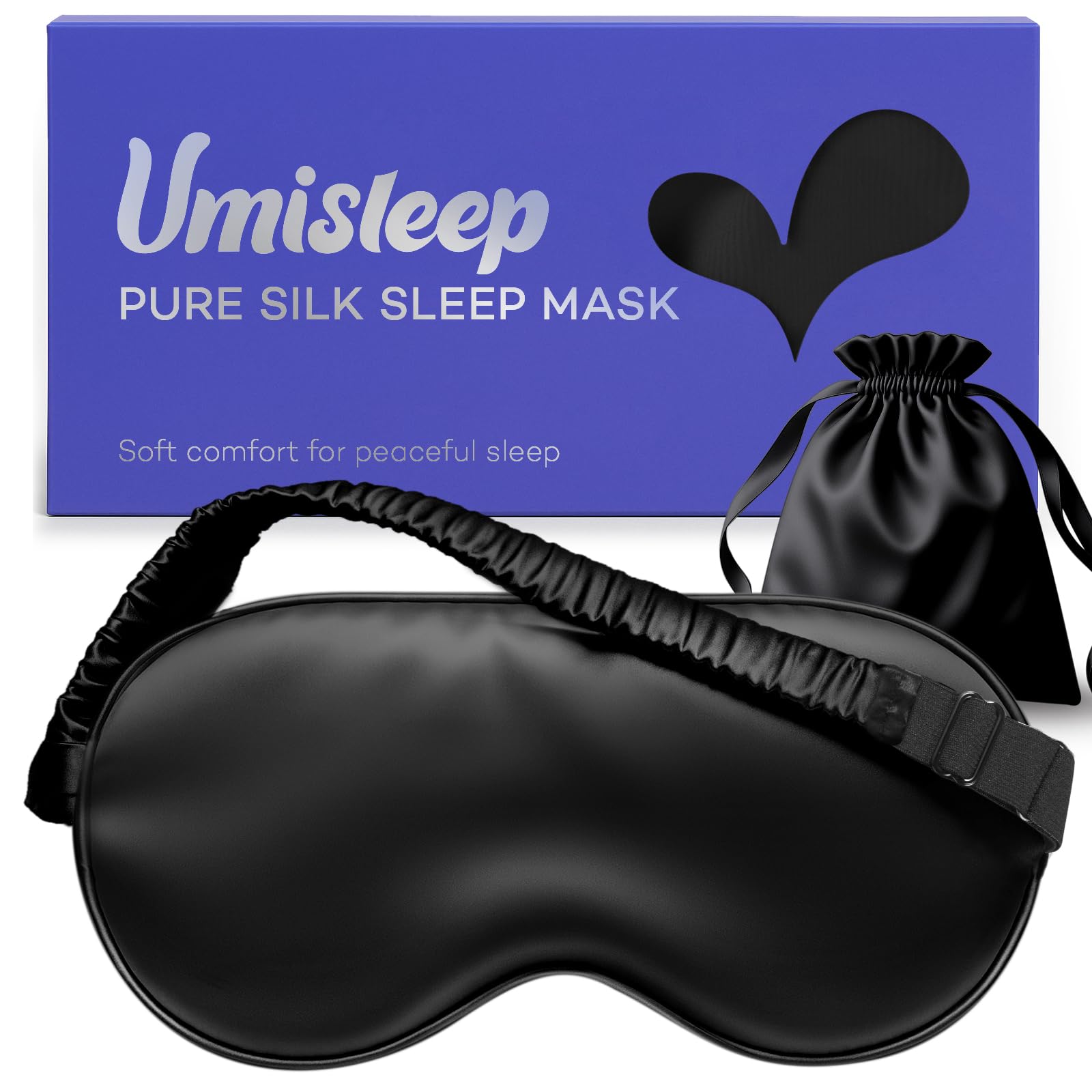 Umisleep sleep mask mulberry silk provides gentle coverage for restful nights