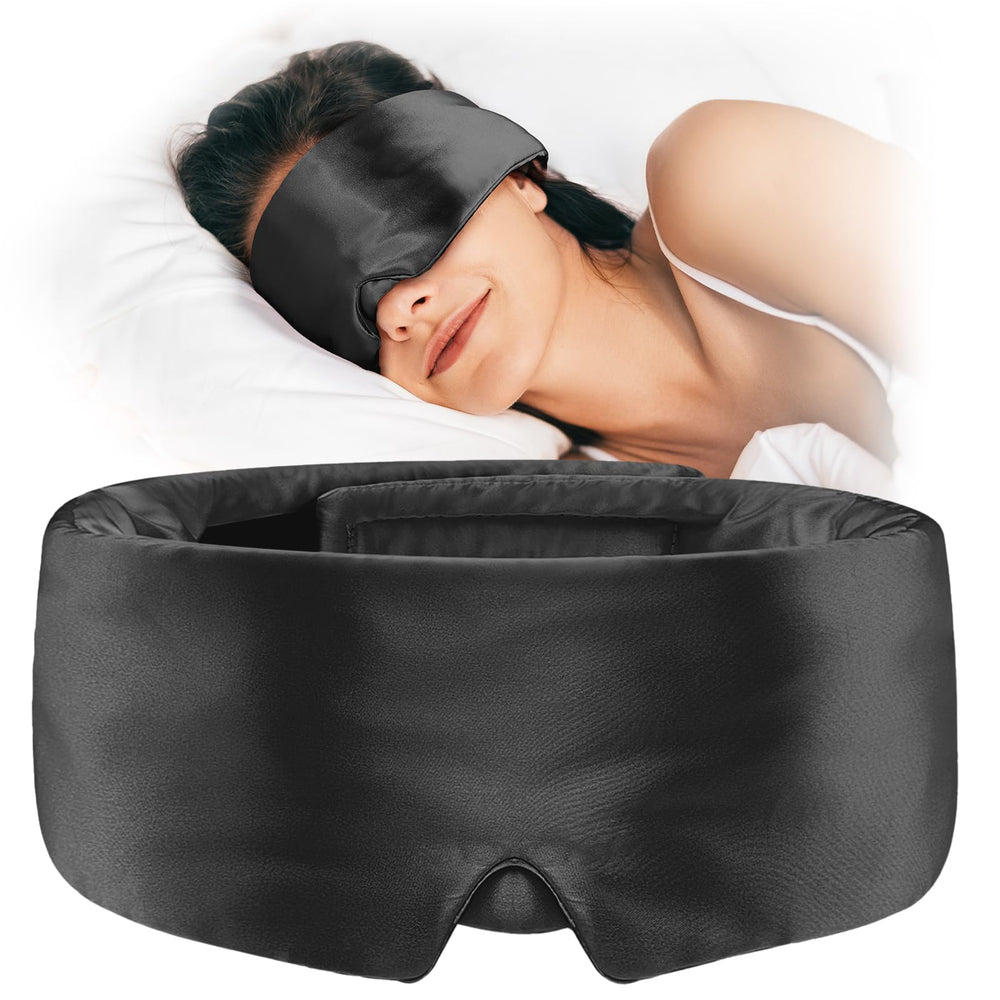 Umisleep soft sleep mask with blackout nose pad for enhanced light blocking.