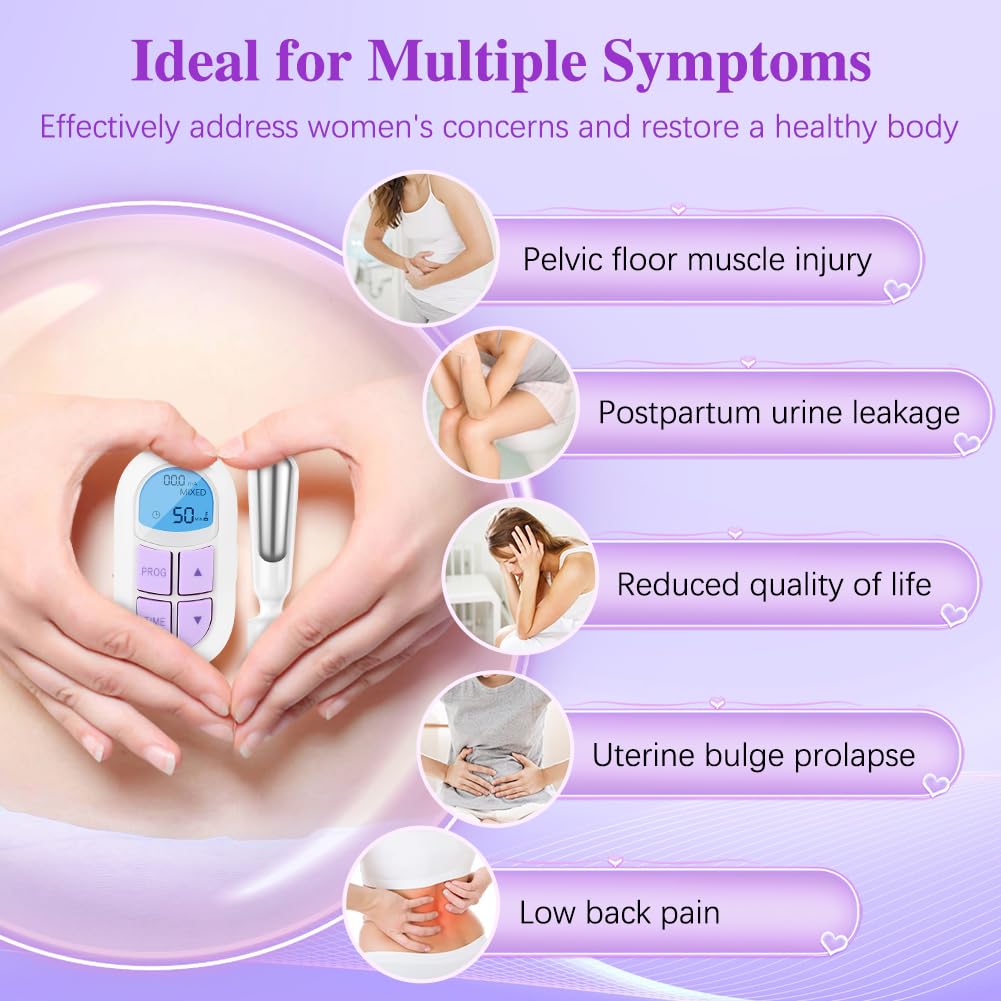 Umtozz pelvic floor device in use demonstrates easy, portable therapy during daily routines.