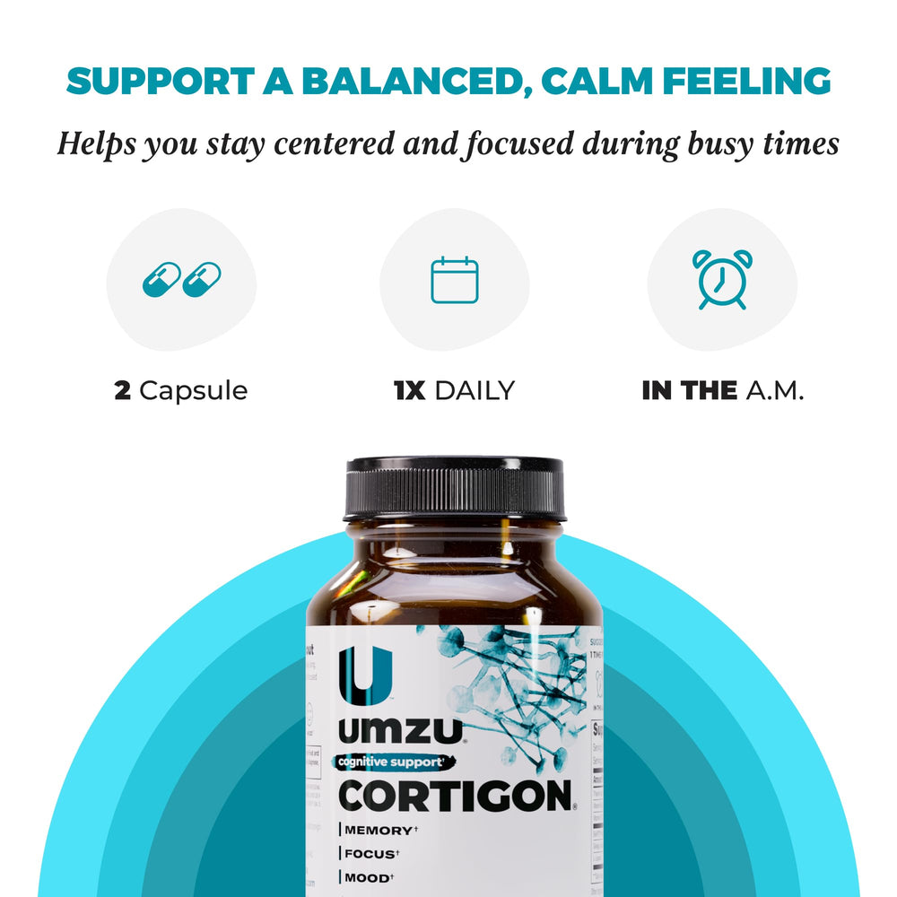 UMZU Cortigon phosphatidylserine panel indicating cognitive resilience