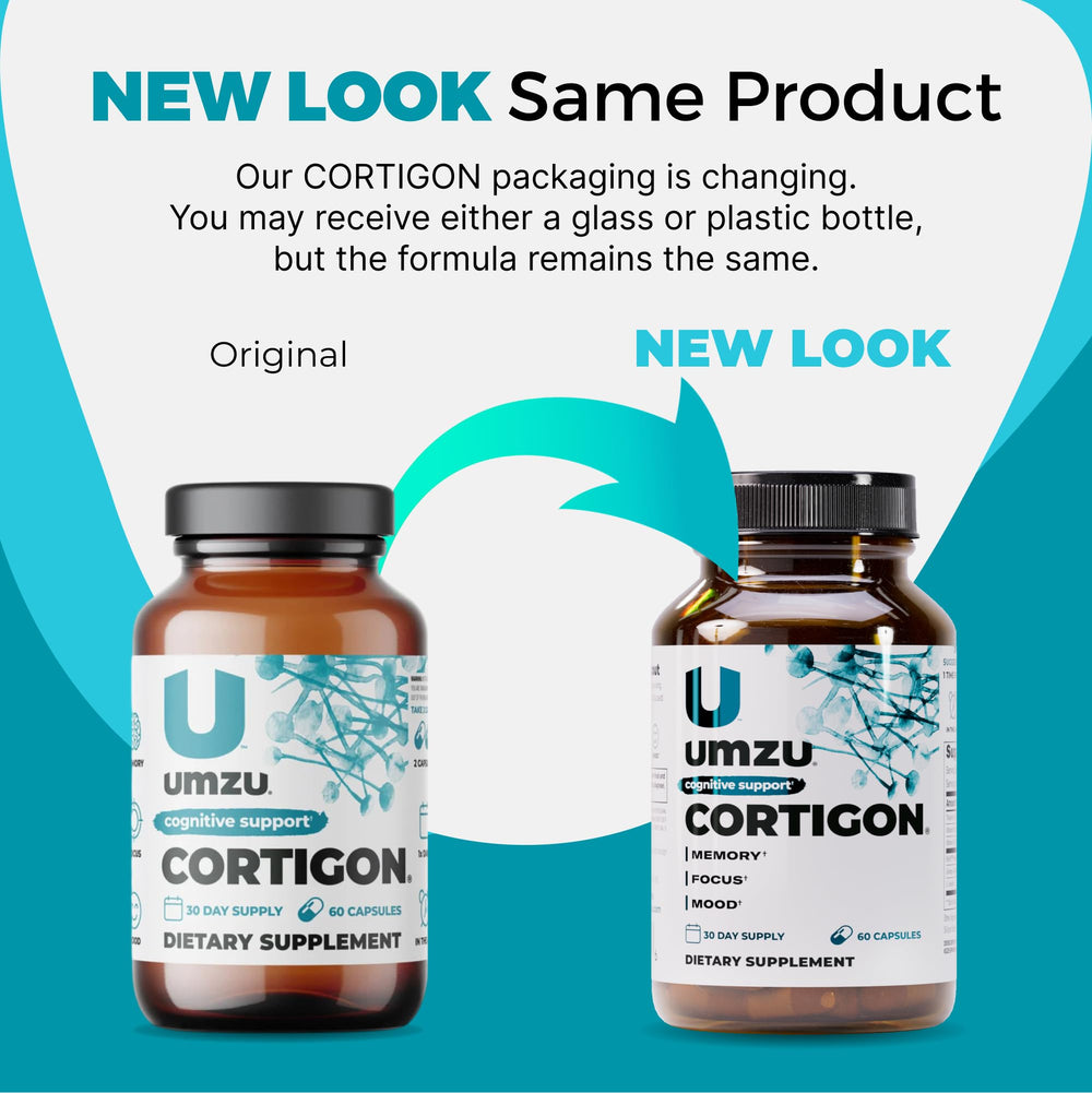 UMZU Cortigon usage scene demonstrating daily capsule routine