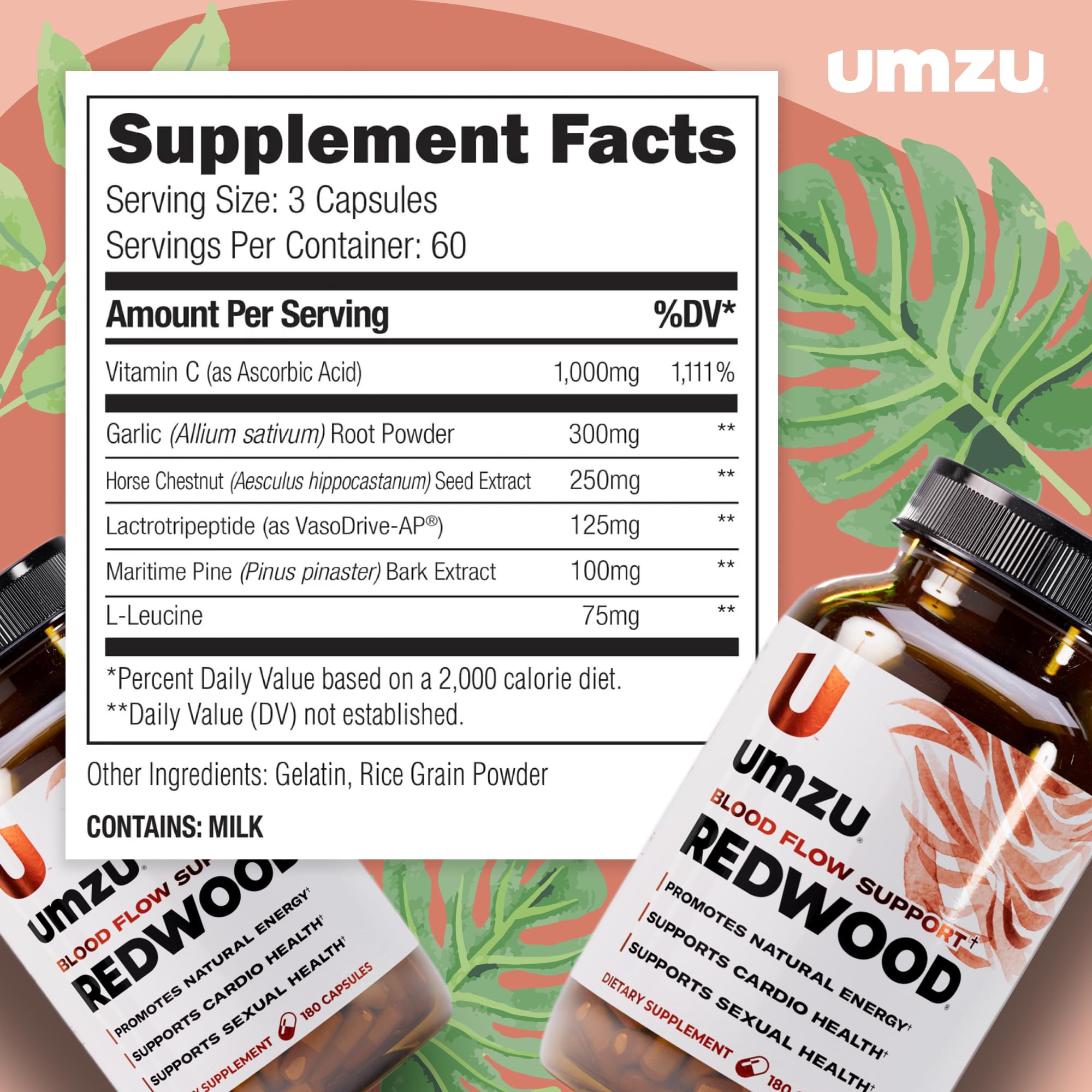 UMZU Redwood bottle pour demonstrates simple dosage for a consistent routine.
