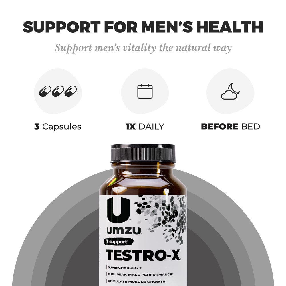 UMZU Testro-X zinc tablets close-up