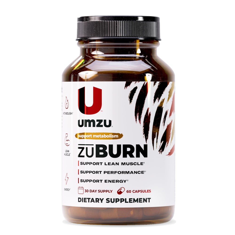 UMZU ZuBurn energy bottle front view for daily energy support.
