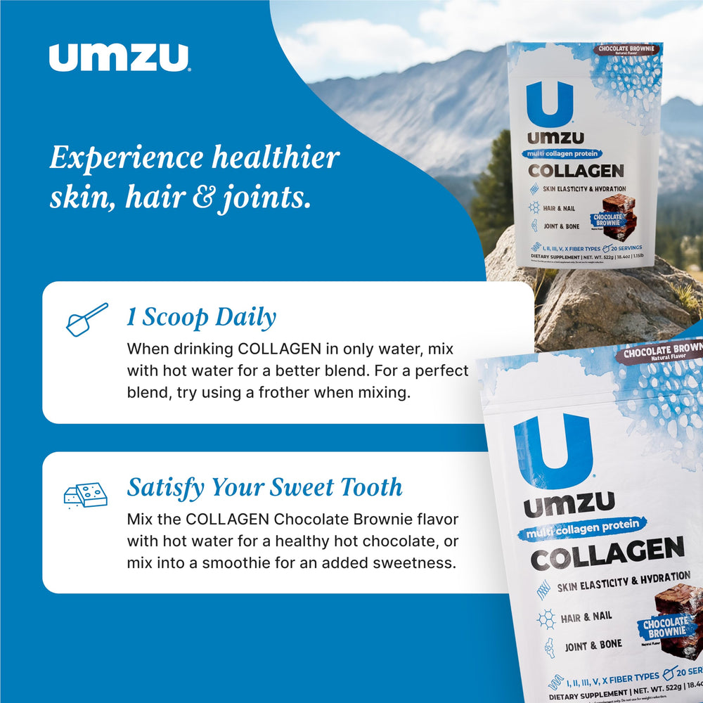 Five collagen types diagram highlights joints and skin benefits.