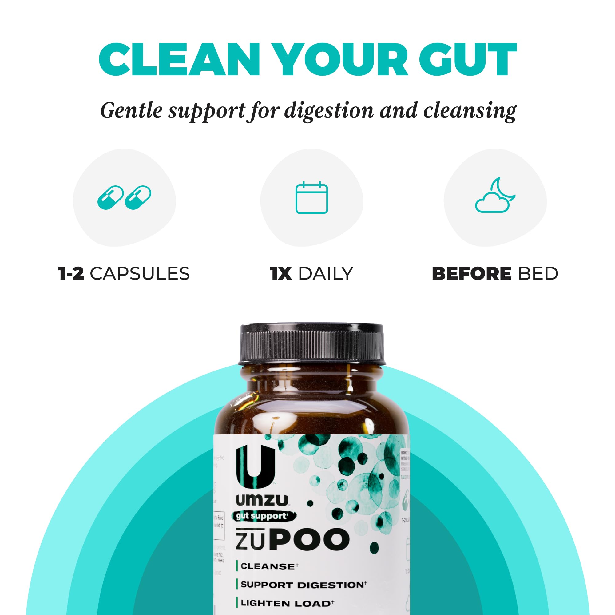 UMZU zuPOO ginger and apple cider vinegar provide digestion support.