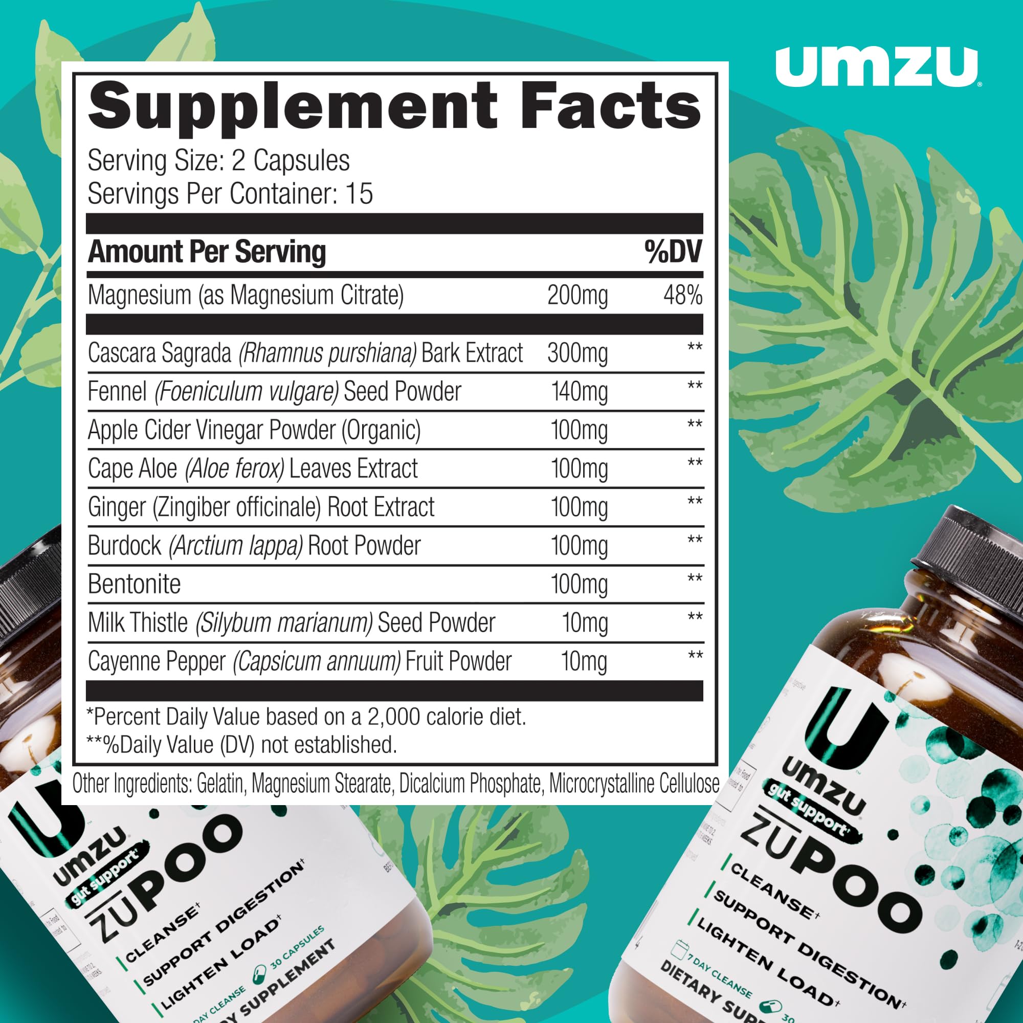 UMZU zuPOO fennel seed highlight aiding digestion and balance.