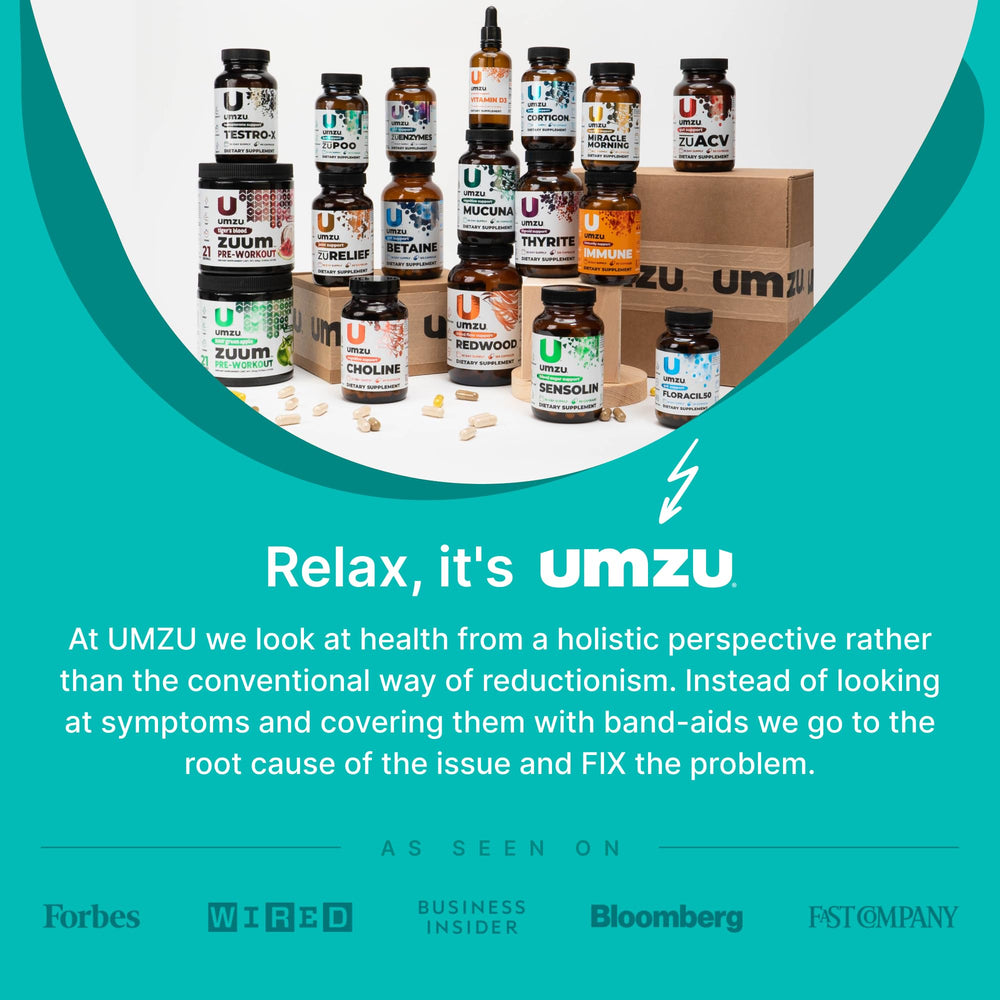 UMZU zuPOO packaging box showing vegan, non-GMO, gluten-free claims.