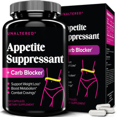 UNALTERED Appetite Suppressant bottle supporting daily appetite control and mindful meals.