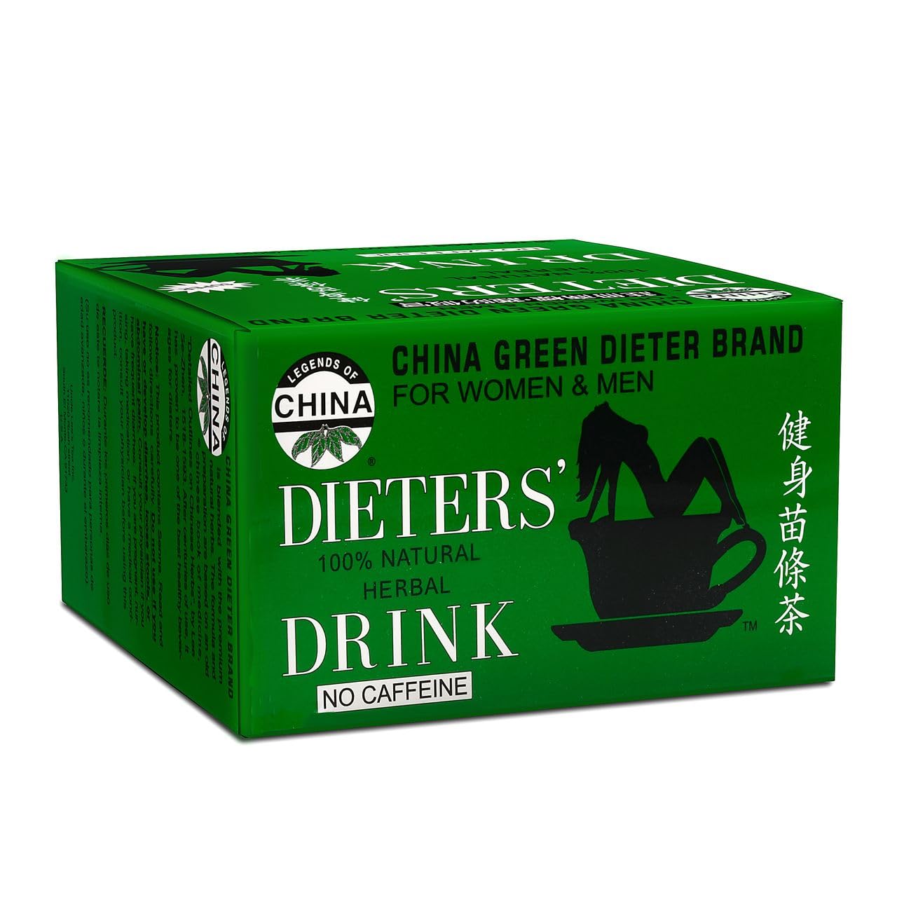 Uncle Lee's Senna Tea diet-friendly image emphasizes green dieter's drink.