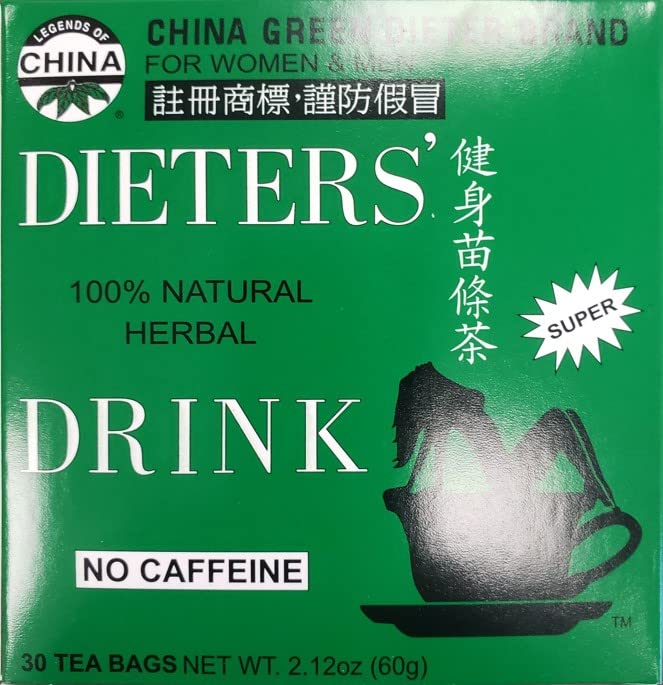 Sachets arranged for quick, easy brewing with Uncle Lee's Tea China Green Dieters Tea.