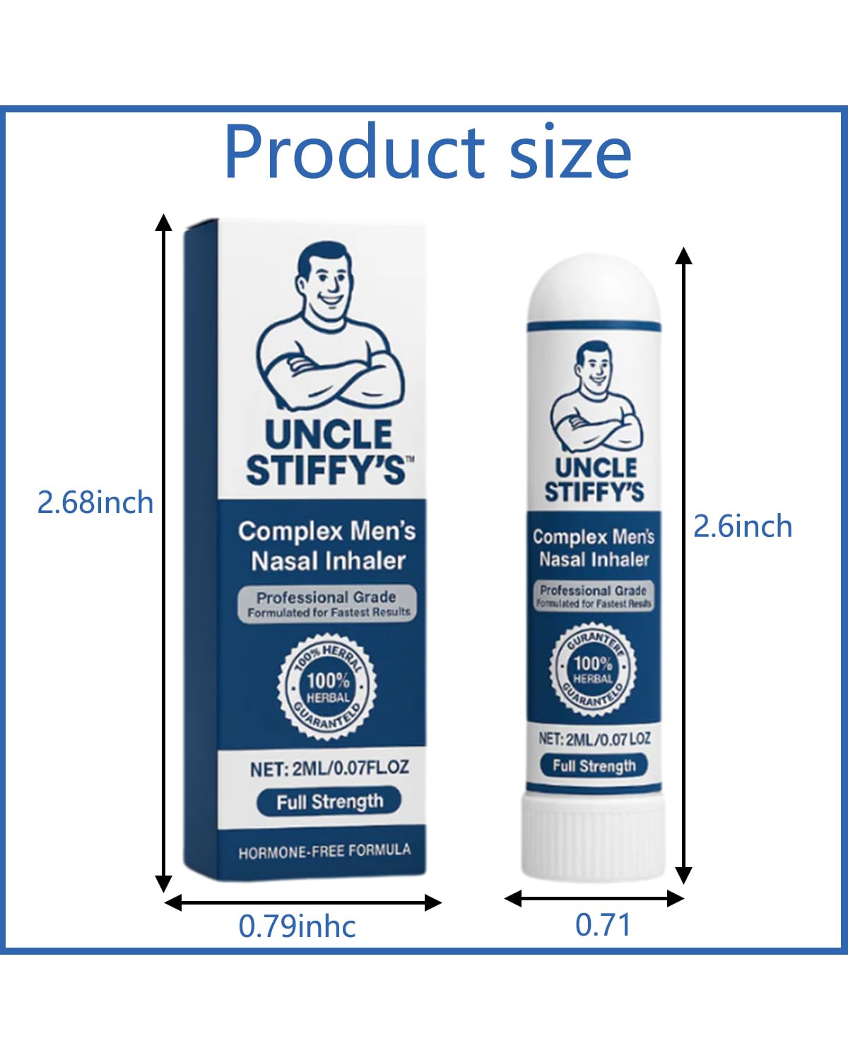 Uncle Stiffy nasal inhaler supports discreet use in crowded settings.