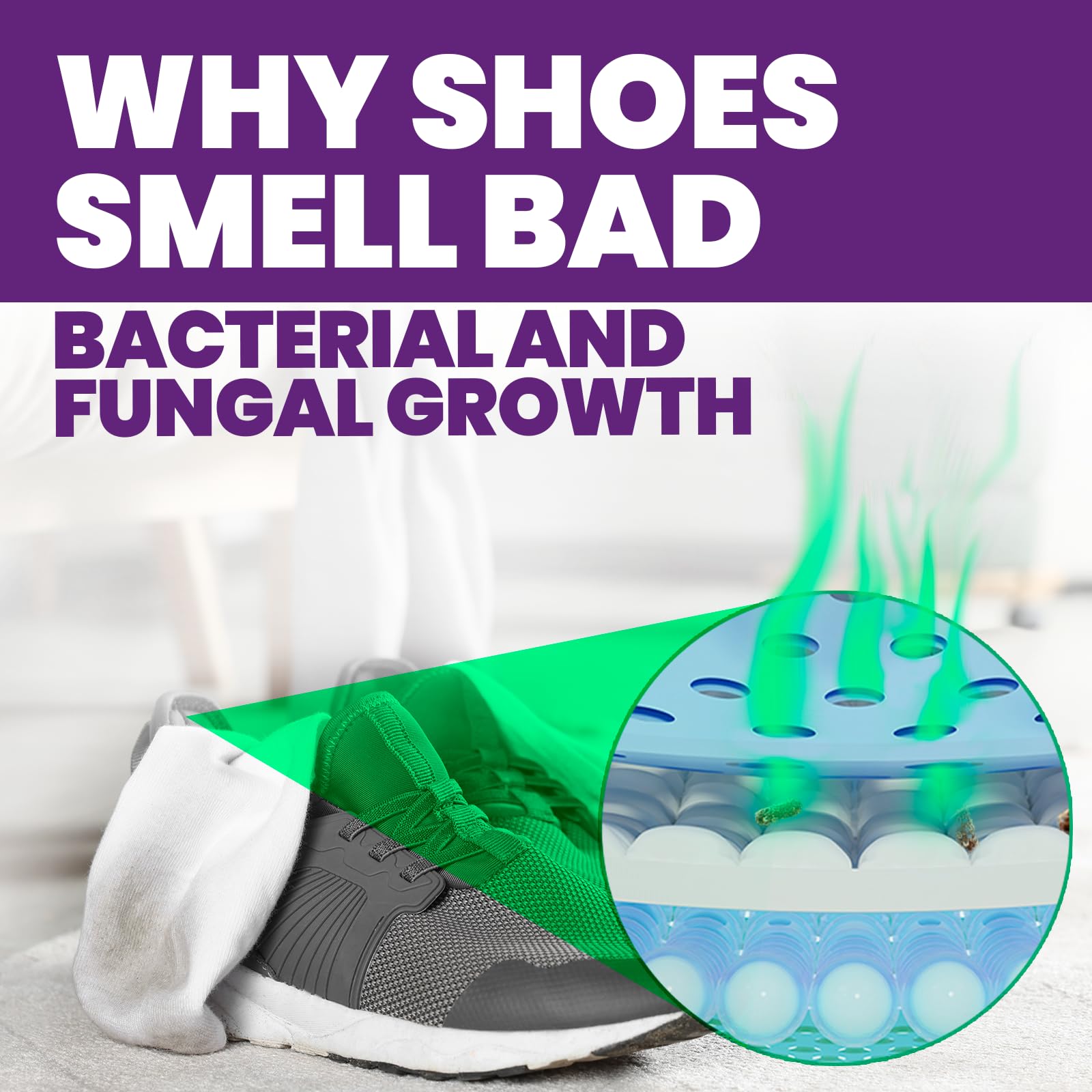 Uncle Todd's Odor Stomp plant-based formula for footwear care