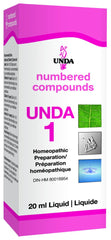 UNDA 1 Numbered Compounds bottle being poured for easy dosing.
