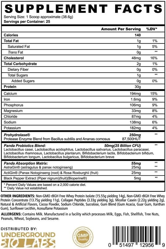 Panda Fuel whey protein scoop for quick shakes