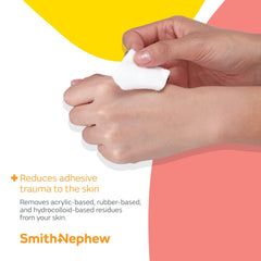 Adhesive residue dissolves cleanly, enabling smoother dressing changes with Uni Solve.