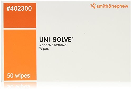 Uni-Solve adhesive remover wipes gently lift residues from dressings and tapes.