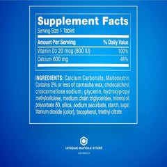Unique Bundle Store bottle and ingredients showcase gluten-free formula options.