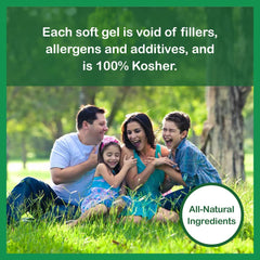 UNIQUE E tocopherols capsule pouring out gently for convenient daily vitamin routine.