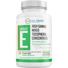 Unique E A.C. Grace bottle with mixed tocopherols softgels for lipid support