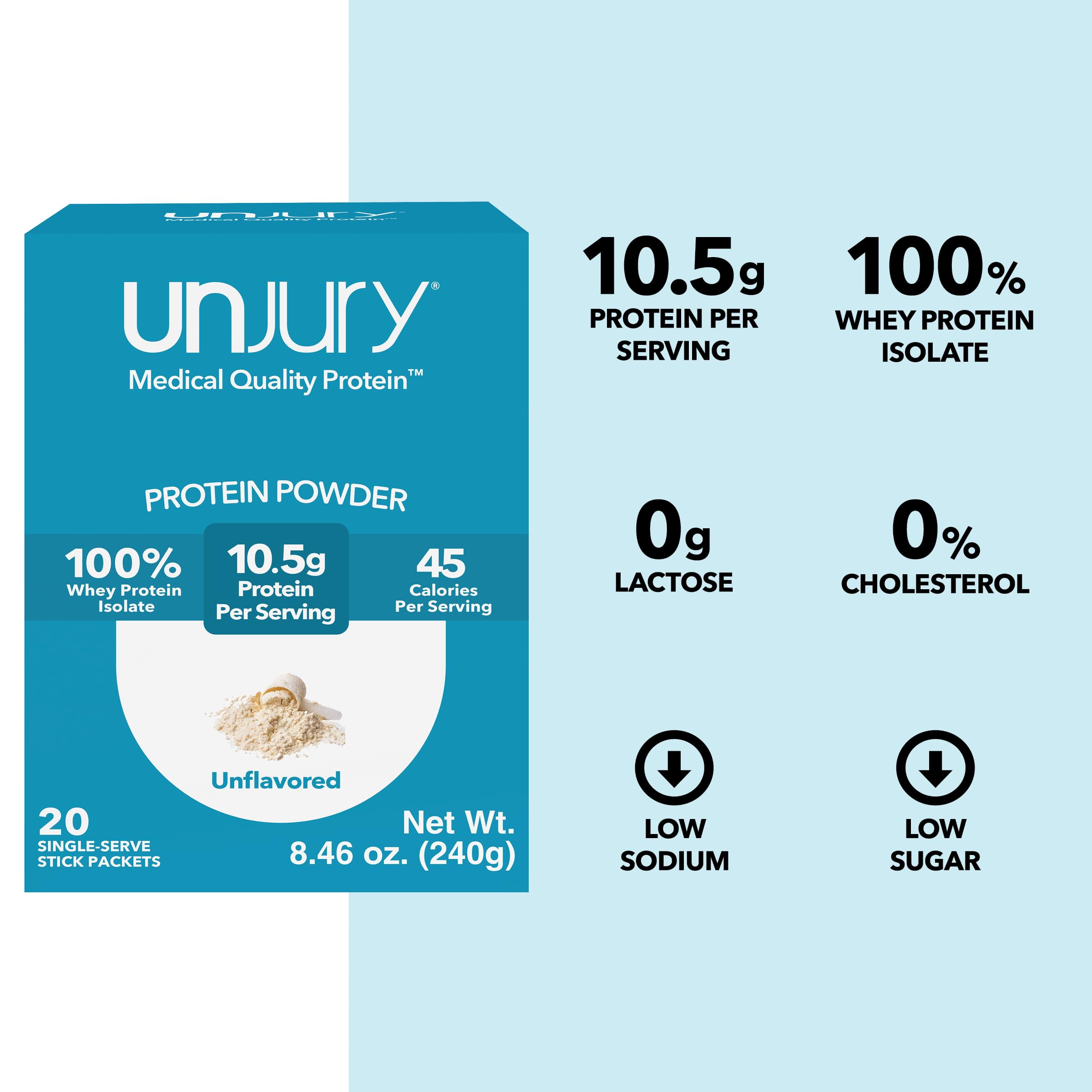 Unjury whey protein stick unflavored used as a baking ingredient.