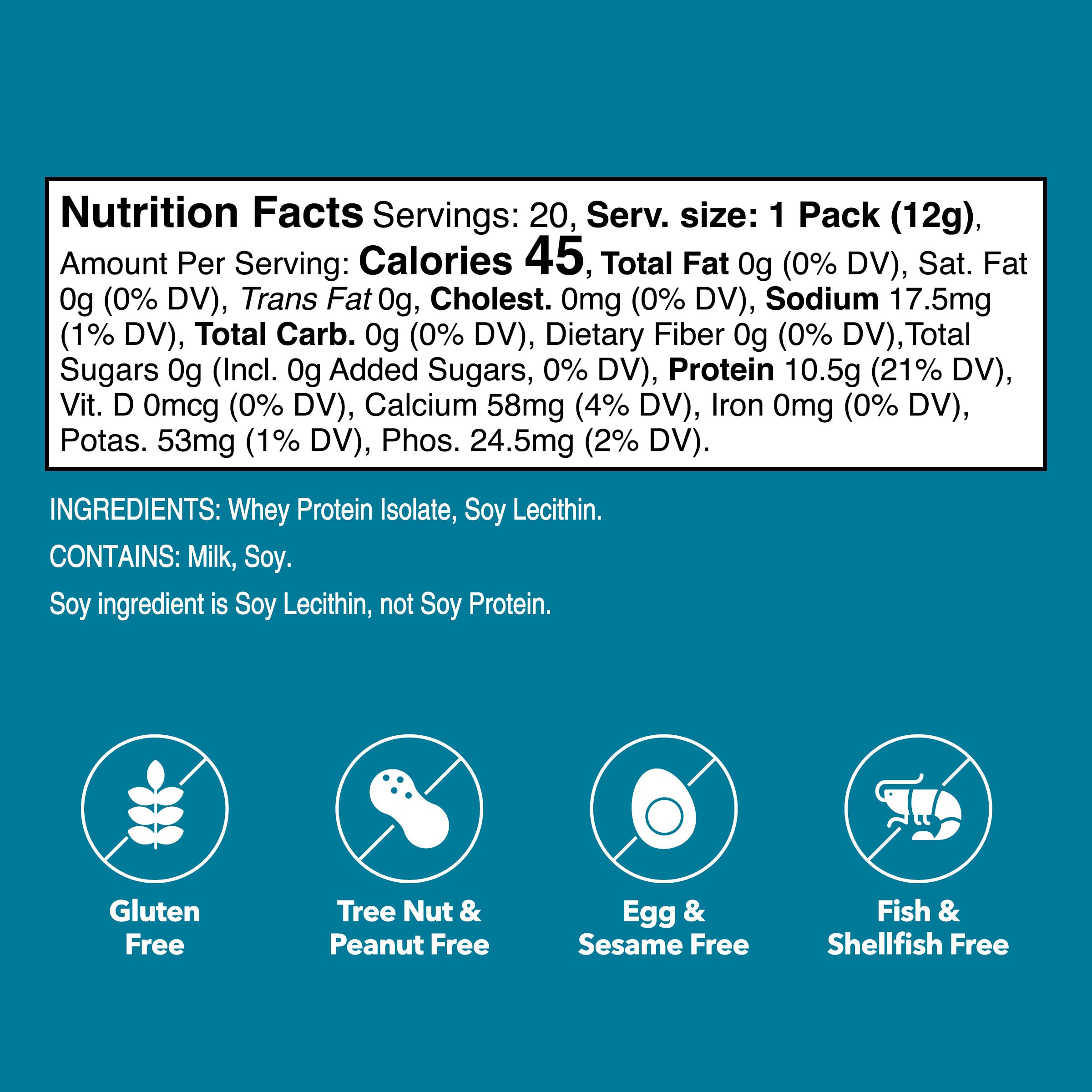 Unjury whey protein stick unflavored mixed into milk for a smooth shake.