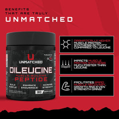 Unmatched Dileucine serving scoop; easy daily dosing for workouts.