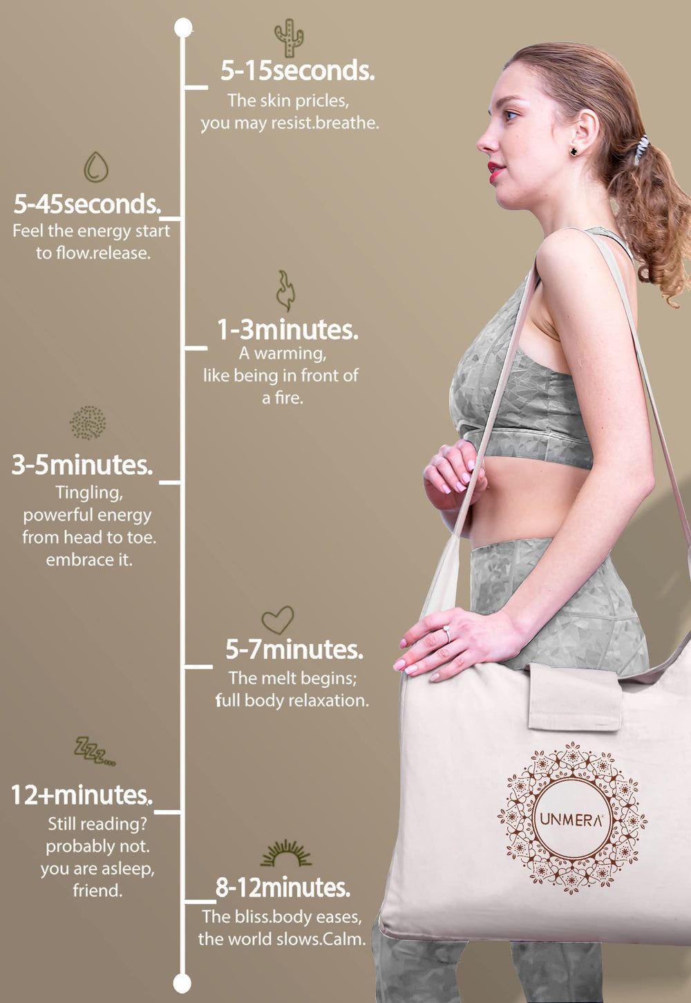 UNMERA acupressure pillow buckwheat husk supports neck comfort.