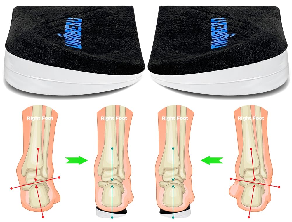 Unribeau 3-layer heel inserts in side view provide adjustable support for foot alignment.