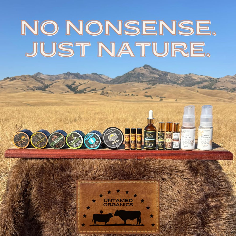 Untamed Organics Fragrance-free tin emphasizes non-toxic, everyday skin care