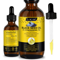 Uocasi Black Seed Oil bottle shows a pure, natural formula for daily skin and hair care.
