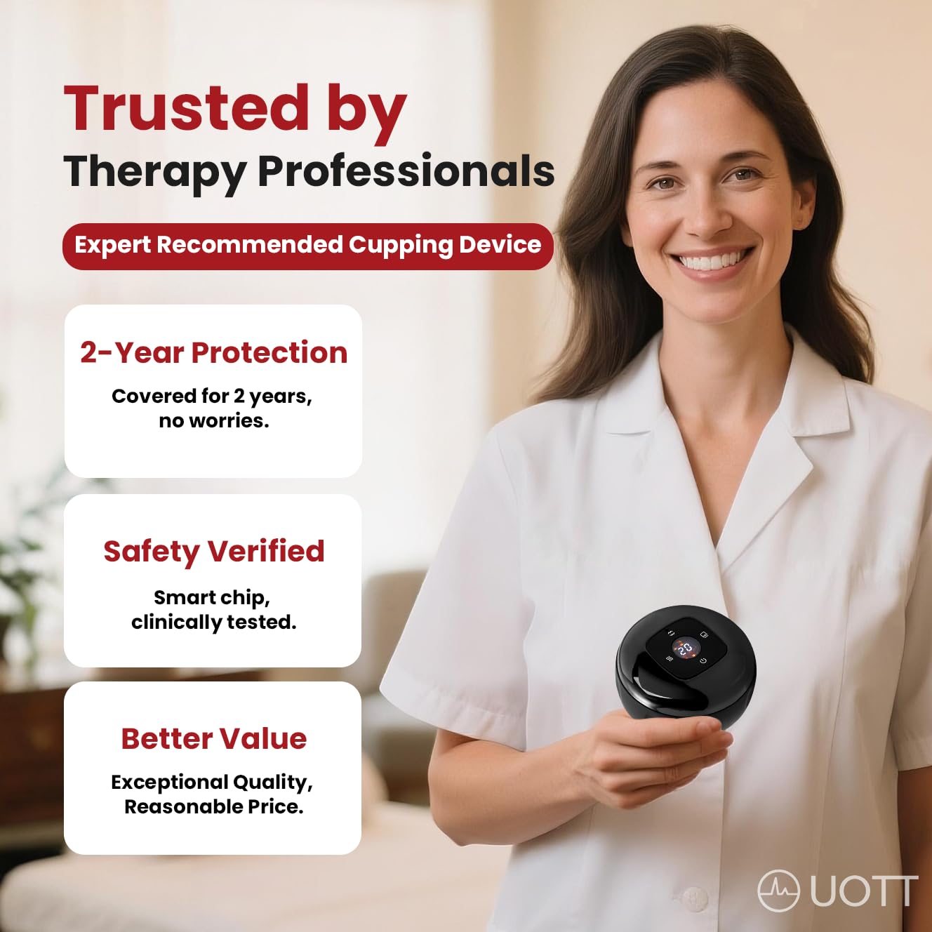 UOTT Original cupping kit includes warranty and support for user confidence