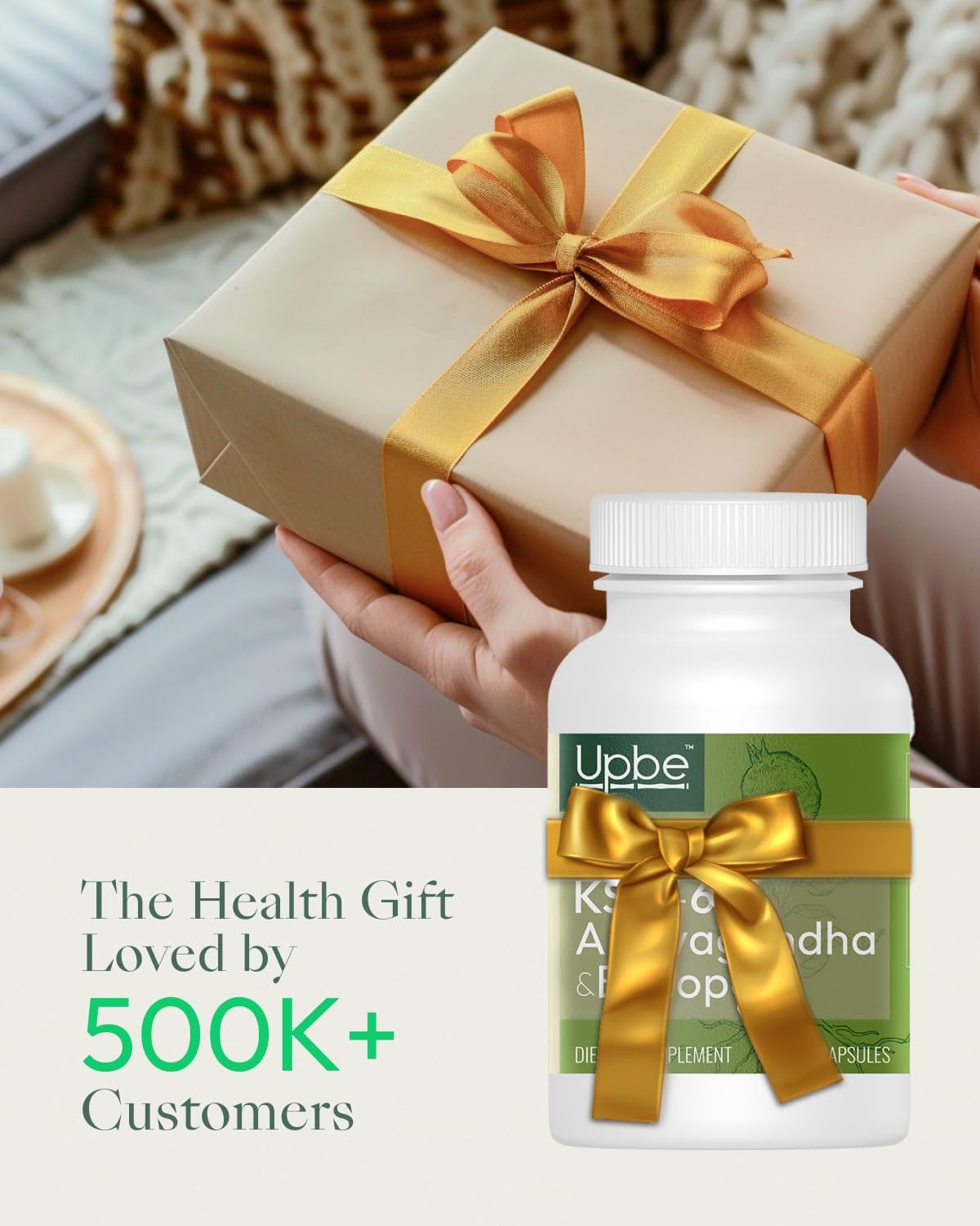 Upbe 60-count vegan capsules packaging reflects clean formulation