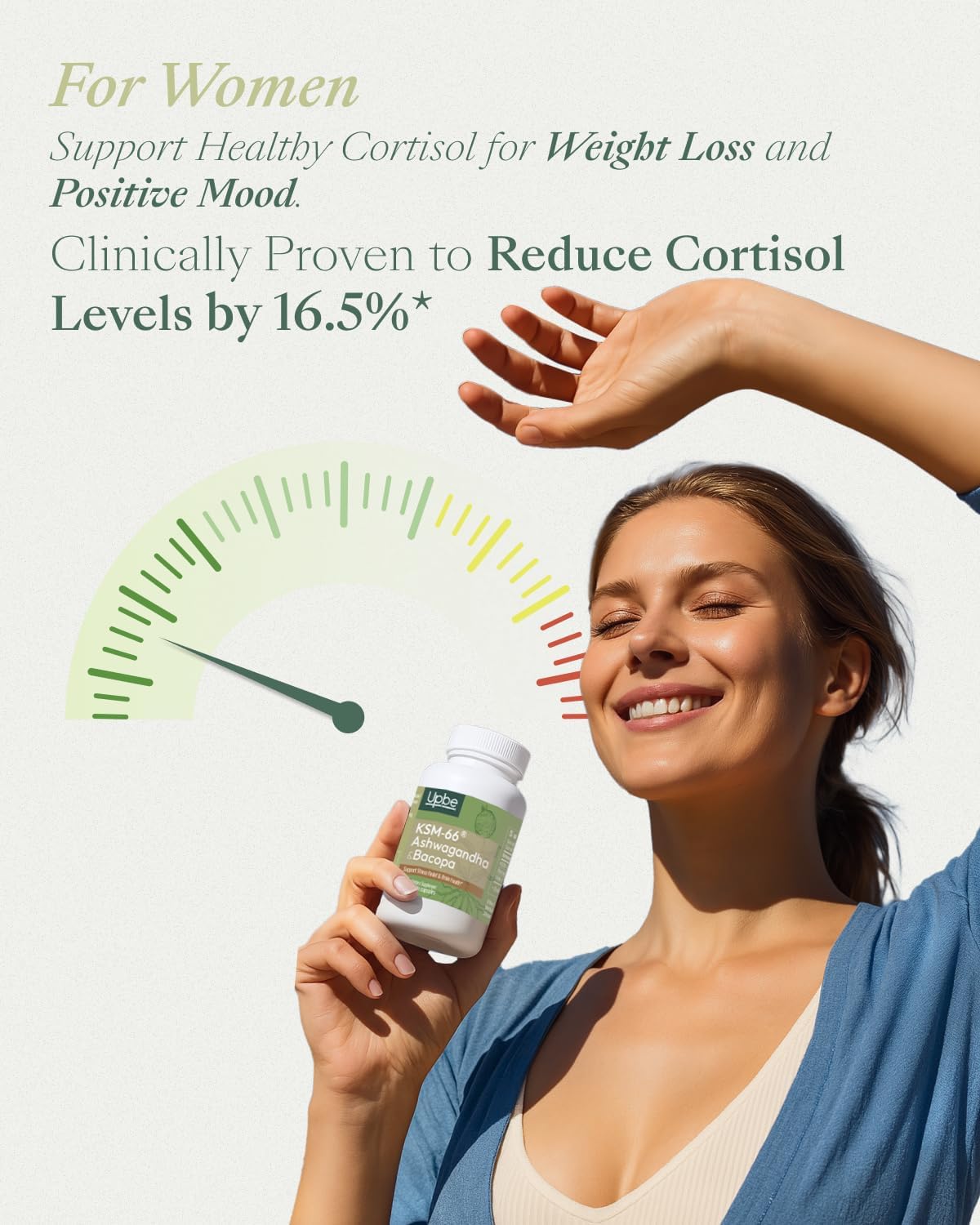 Upbe packaging side view emphasizes vegan, allergen-free formula