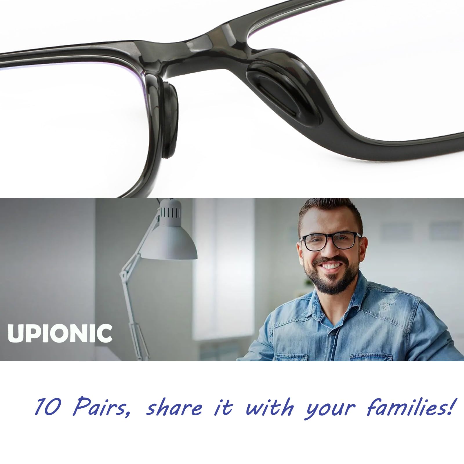 UPIONIC compatibilidad amplia con gafas de acetato plástico y más