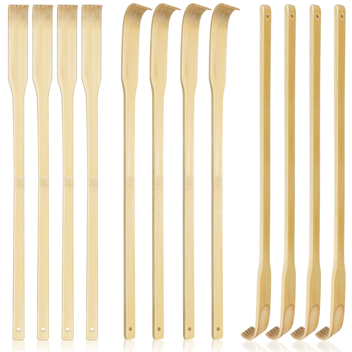 UPlama bamboo back scratcher 16.5-inch length for extended reach and comfort